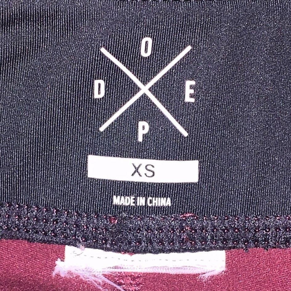 Dope Snow Razor Leggings Xs Burgundy Base Layer Training Tights — image 2 of 6